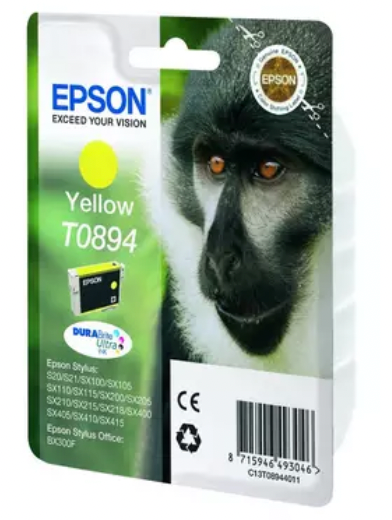 Cartouche Jet d'encre de Marque Epson (T0894) Yellow (3,5ml/225 pages)