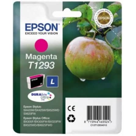 Cartouche Jet d'encre de Marque Epson T1293 Magenta DURABRITE Ultra Taille L (7ml/330pages) (Serie Pomme)