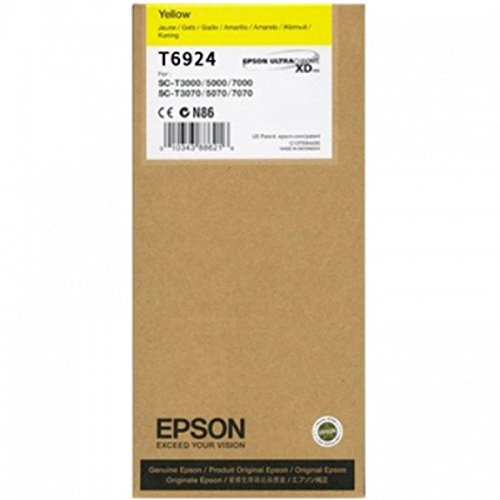Cartouche Jet d'encre de Marque Epson T6924 UltraChrome XD Jaune (110ml)