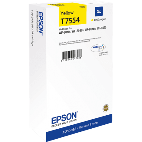 Cartouche de Marque Epson T7554 Yellow (39ML-4000pages)