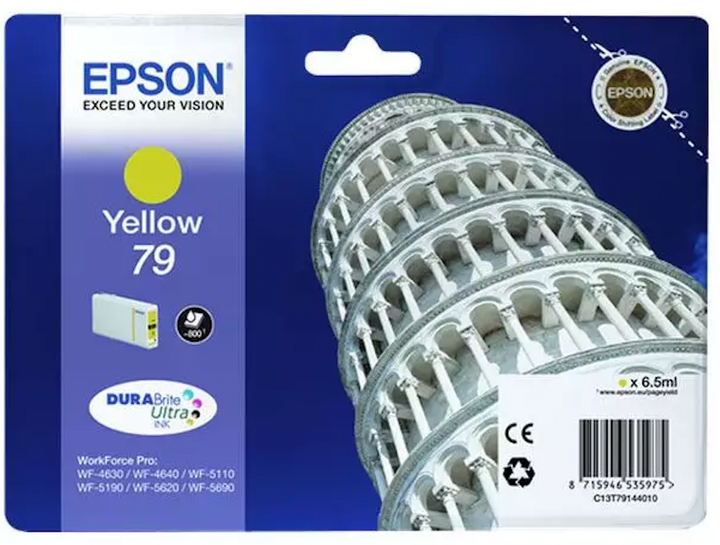 Cartouche d'encre de Marque Epson T7914 Jaune Durabrite Ultra (6.5ml/800pages) (Serie Tour de Pise)