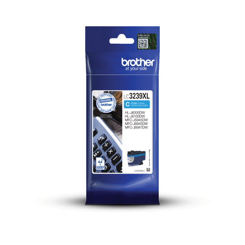 Cartouche d'encre de marque Brother LC-3239XLC - Cyan 5 000 pages pour imprimante Brother MFC J5945