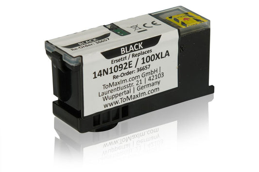Cartouche Jet d'encre de Marque Lexmark 14N1092E Type 100XL Noir Haute capacité (510 pages)