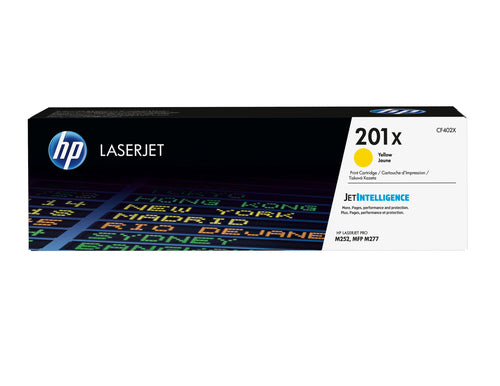 Cartouche Laser de Marque HP CF402X (HP201X) Jaune Haute Capacité 2 300 copies