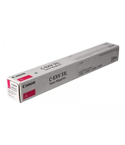 Cartouche Laser de Marque Canon C-EXV51ML (0483C002AA) de Toner Magenta  - (26 000 pages)