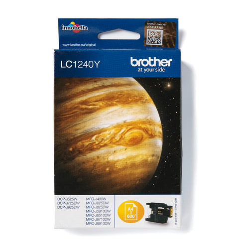 Cartouche Jet d'encre de marque BROTHER LC1240Y YELLOW (1900 pages) pour imprimante Brother MFC J825