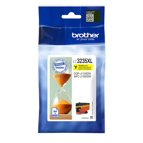 Cartouche d'encre de marque Brother LC3235XLY Jaune (5 000 pages) pour imprimante Brother MFC J1300
