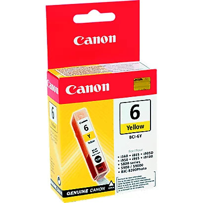 Cartouche Jet d'encre de Marque Canon BCI-6Y Yellow (300 pages - 15ml)