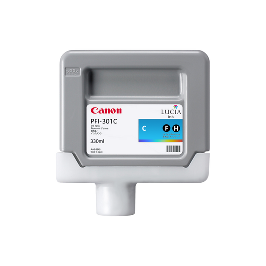 Cartouche Jet d'encre de Marque Canon PFI-301C (1487B001) Pigment Cyan (330 ml)