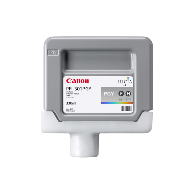 Cartouche Jet d'encre de Marque Canon PFI-301PGY (1496B001) Pigment photo Gris (330 ml)