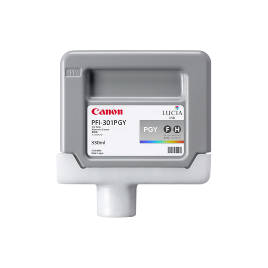 Cartouche Jet d'encre de Marque Canon PFI-301PGY (1496B001) Pigment photo Gris (330 ml)
