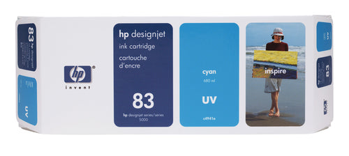 Cartouche Jet d'encre de Marque HP83 C4941A UV-Cyan (680ml)
