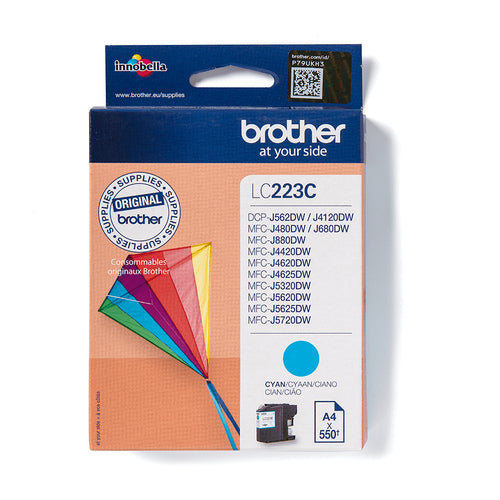 Cartouche d'encre de marque BROTHER LC223C (550 pages)