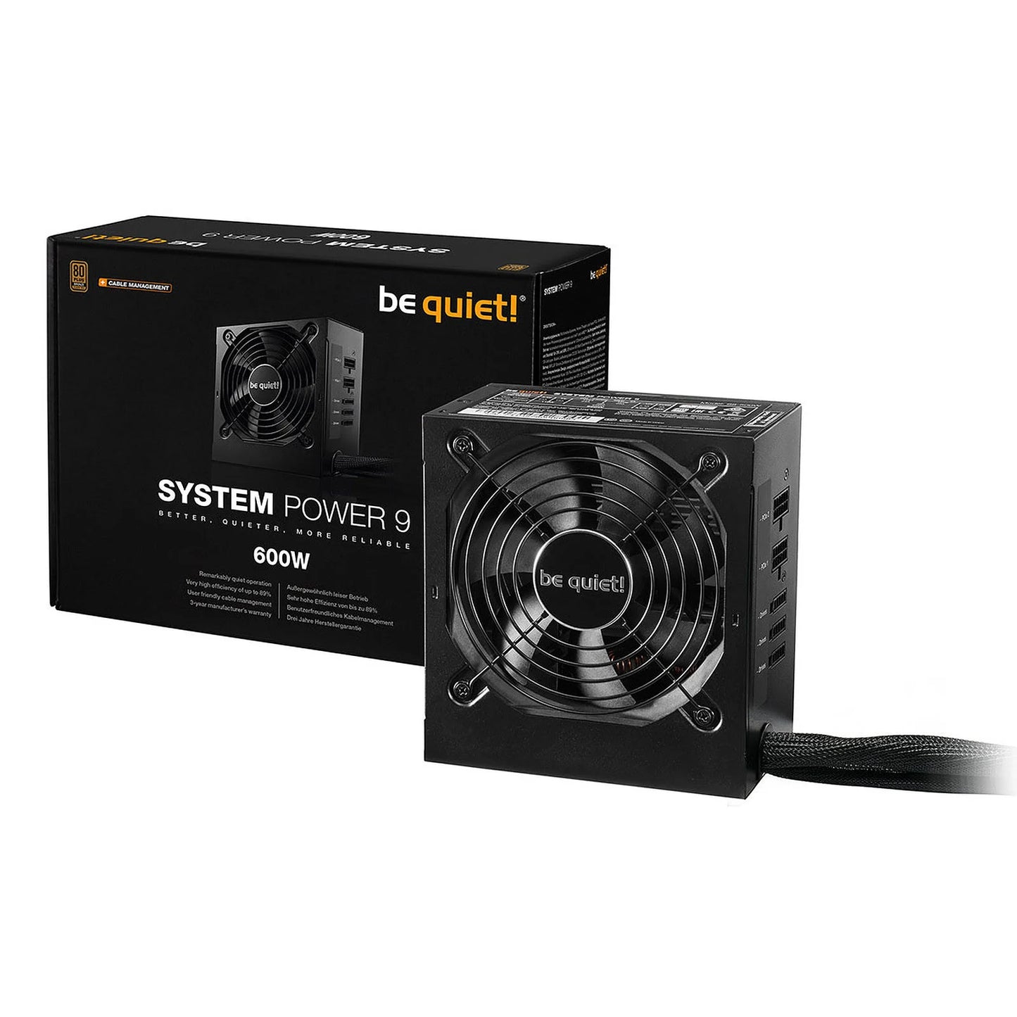 Alimentation ATX Be Quiet System Power 9 CM - 600W