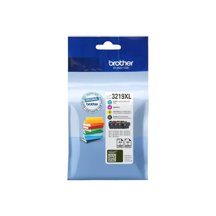 PACK de 4 Cartouches d'encre de marque Brother LC3219XLBKCMY (4 X 1 500 pages)