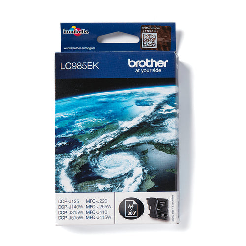 Cartouche Jet d'encre de marque Brother LC985BK NOIR (300 pages) pour imprimante Brother MFC J125