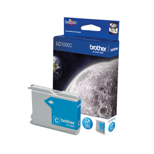 Cartouche Jet d'encre de marque BROTHER LC1000C CYAN (300 copies) pour imprimante Brother MFC 240