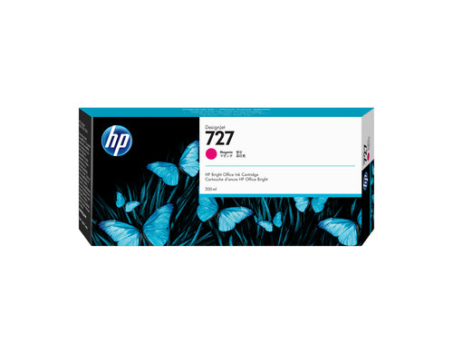 Cartouche Jet d'encre de Marque HP F9J77A 727XL Magenta Haute Capacité (300ml)