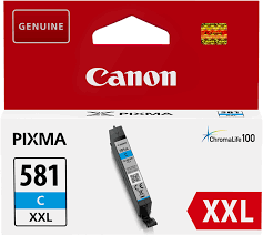Cartouche d'encre de Marque Canon CLI-581CXXL Cyan Trés Haute Capacité (830 pages)