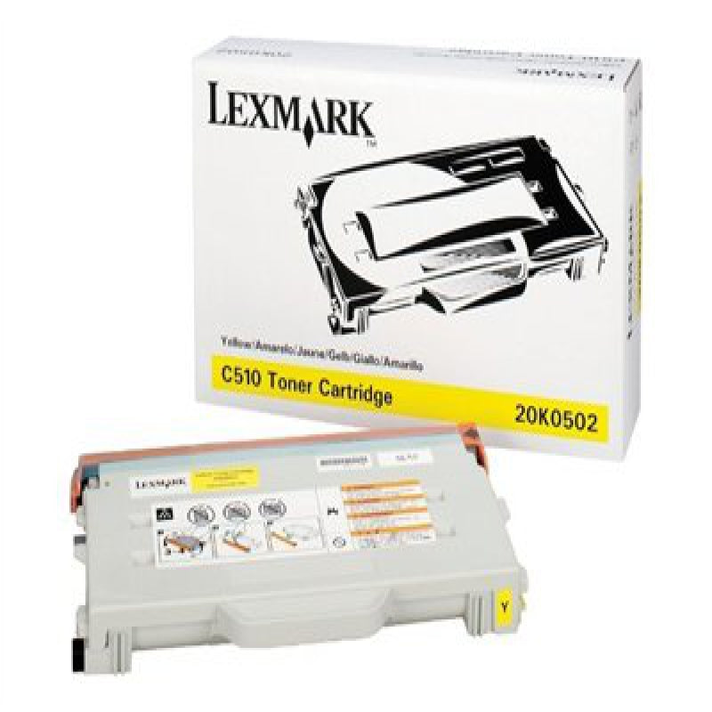 Cartouche Laser de Marque Lexmark 20K0502 Jaune (3000 pages)
