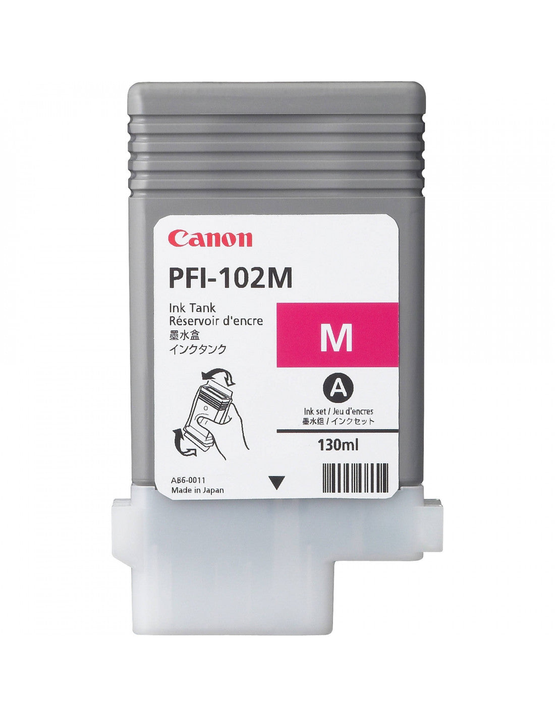 Cartouche Jet d'encre de Marque Canon PFI-102M Magenta (130 ml)