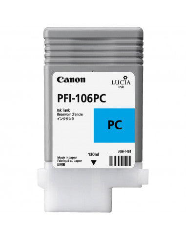Cartouche Jet d'encre de Marque Canon (PFI 106PC) (3004B005) Photo Cyan (130 ml)