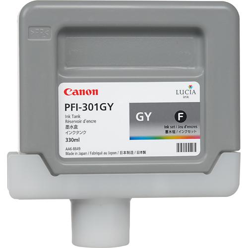 Cartouche Jet d'encre de Marque Canon PFI-301GY (1495B001) Pigment Gris (330 ml)