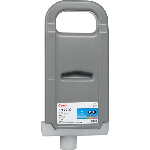Cartouche Jet d'encre de Marque Canon PFI-701C (0901B001) Cyan (700 ml)