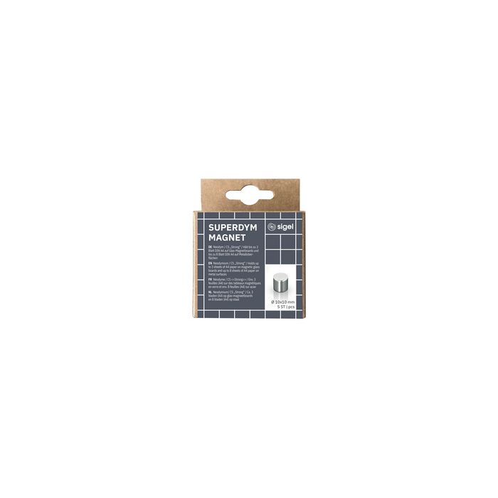 sigel Aimant néodyme cylindrique "Strong" C5, set de 50